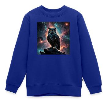 Mystische Eule der Erleuchtung - Kinder Premium Organic Sweatshirt - Royalblau - Vorne - AI Model Kid Female (0cm)
