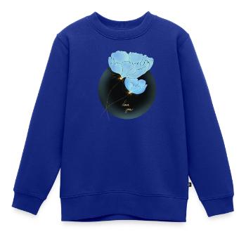 love you - Kinder Premium Organic Sweatshirt - Royalblau - Vorne - AI Model Kid Female (0cm)