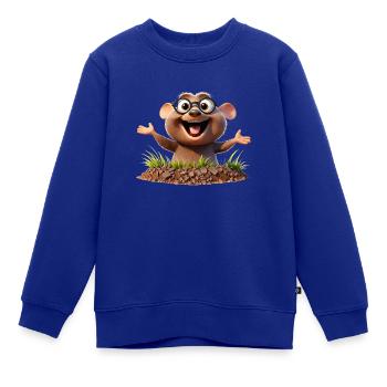 Untergrund Entdecker - Kinder Premium Organic Sweatshirt - Royalblau - Vorne - AI Model Kid Female (0cm)