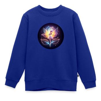 Leuchtende Fee - Kinder Premium Organic Sweatshirt - Royalblau - Vorne - AI Model Kid Female (0cm)