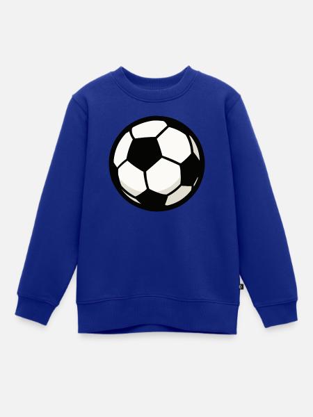 fussball - Kinder Premium Organic Sweatshirt - Royalblau