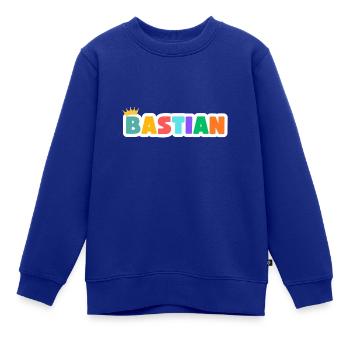 Bastian! Personalisierbar - Kinder Premium Organic Sweatshirt - Royalblau - Vorne - AI Model Kid Female (0cm)