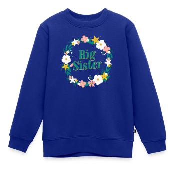 big sister - große Schwester - Kinder Premium Organic Sweatshirt - Royalblau - Vorne - AI Model Kid Female (0cm)