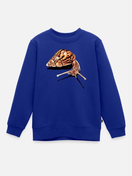 snail - schnecke - Kinder Premium Organic Sweatshirt - Royalblau