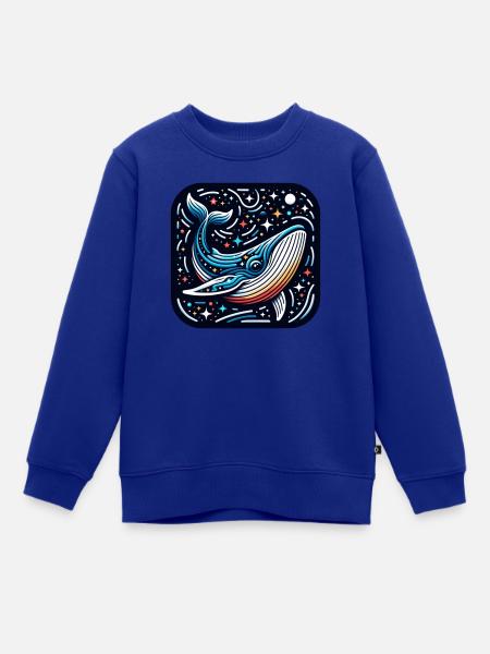 Weltraum-Wal - Kinder Premium Organic Sweatshirt - Royalblau