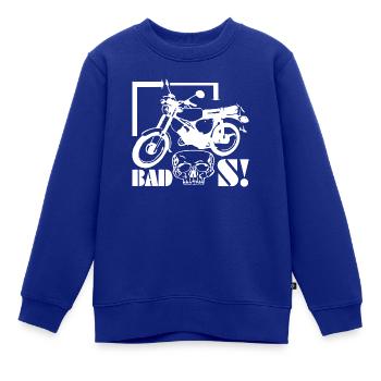 S51 Simson mit Totenkopf - Kinder Premium Organic Sweatshirt - Royalblau - Vorne - AI Model Kid Female (0cm)