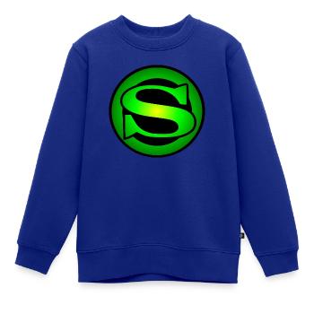 Superhero S - Kinder Premium Organic Sweatshirt - Royalblau - Vorne - AI Model Kid Female (0cm)