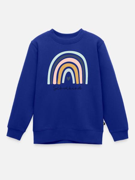 Schulkind Regenbogen - Kinder Premium Organic Sweatshirt - Royalblau