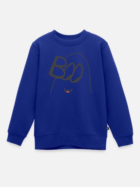 Halloween Boo - Kinder Premium Organic Sweatshirt - Royalblau