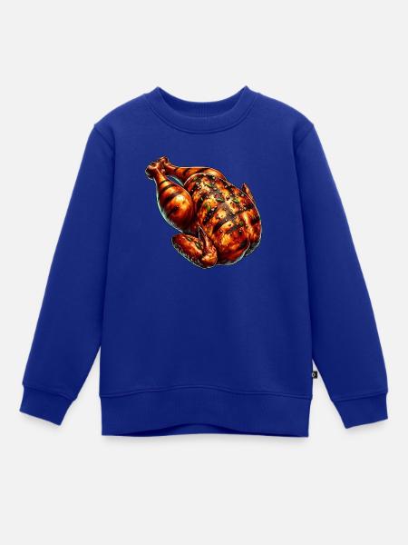 Hähnchen - Kinder Premium Organic Sweatshirt - Royalblau