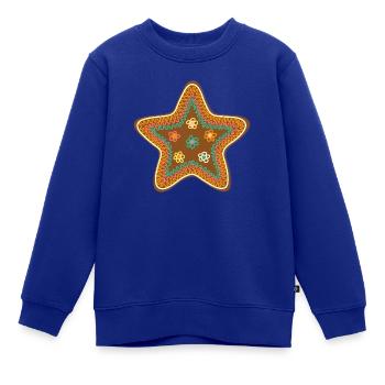 Niedliche Lebkuchen Stern Xmas Keks Weihnachtsdeko - Kinder Premium Organic Sweatshirt - Royalblau - Vorne - AI Model Kid Female (0cm)