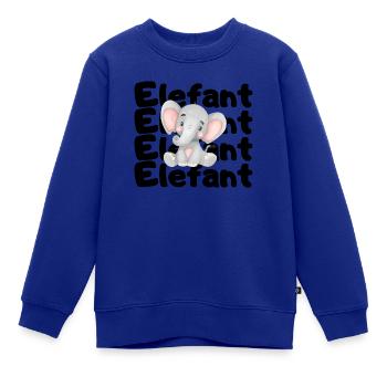 Der Elefant /Kinder / Geschenk / Weihnachten - Kinder Premium Organic Sweatshirt - Royalblau - Vorne - AI Model Kid Female (0cm)