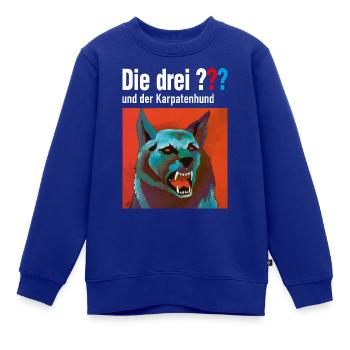 Die Drei ??? und der Karpatenhund - Kinder Premium Organic Sweatshirt - Royalblau - Vorne - AI Model Kid Female (0cm)