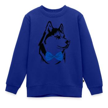 Husky Babykleidung Kinderkleidung - Kinder Premium Organic Sweatshirt - Royalblau - Vorne - AI Model Kid Female (0cm)