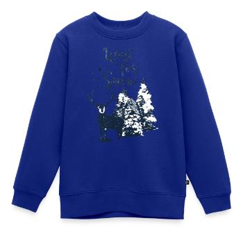 Wait for Snow - Kinder Premium Organic Sweatshirt - Royalblau - Vorne - AI Model Kid Female (0cm)