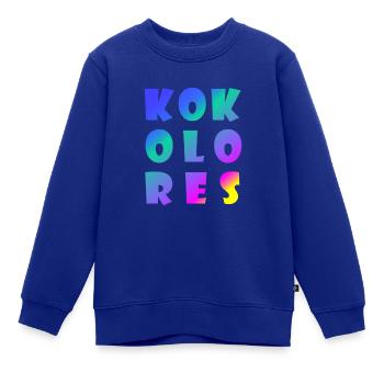 KOKOLORES lustige Wörter Quatsch Wort - Kinder Premium Organic Sweatshirt - Royalblau - Vorne - AI Model Kid Female (0cm)