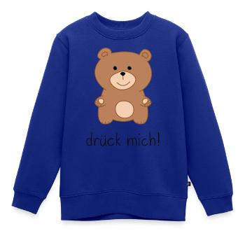 drueck mich - Kinder Premium Organic Sweatshirt - Royalblau - Vorne - AI Model Kid Female (0cm)