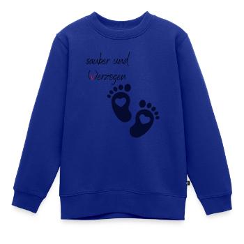 sauber verzogen Baby - Kinder Premium Organic Sweatshirt - Royalblau - Vorne - AI Model Kid Female (0cm)