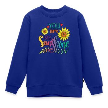 Du bist mein Sonnenschein - Kinder Premium Organic Sweatshirt - Royalblau - Vorne - AI Model Kid Female (0cm)