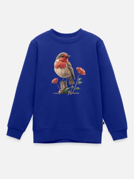 Rotkehlchen - Kinder Premium Organic Sweatshirt - Royalblau
