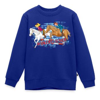 Bibi und Tina 'Überflieger' - Kinder Premium Organic Sweatshirt - Royalblau - Vorne - AI Model Kid Female (0cm)