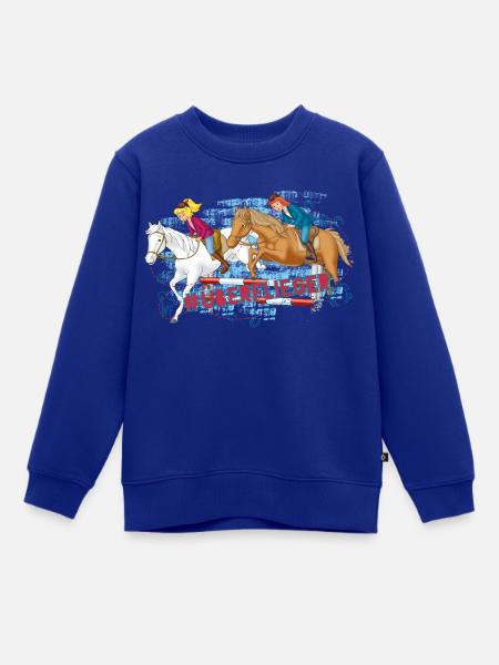 Bibi und Tina 'Überflieger' - Kinder Premium Organic Sweatshirt - Royalblau
