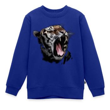 Tiger, ein wildes Tier - Kinder Premium Organic Sweatshirt - Royalblau - Vorne - AI Model Kid Female (0cm)