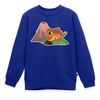 Starker Stegosaurus - Kinder Premium Organic Sweatshirt - Royalblau - Vorne - AI Model Kid Female (0cm)