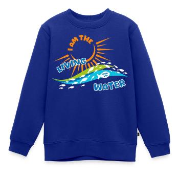 Ich bin das lebendige Wasser - Kinder Premium Organic Sweatshirt - Royalblau - Vorne - AI Model Kid Female (0cm)