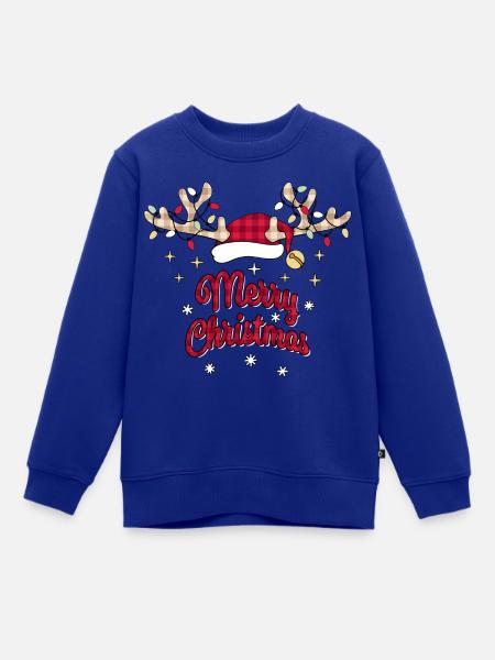 Merry Christmas, Frohe Weihnachten, Ugly Sweater - Kinder Premium Organic Sweatshirt - Royalblau