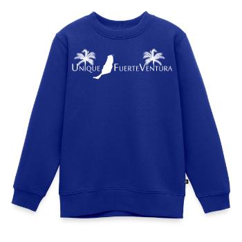 Unique Fuerteventura - Kinder Premium Organic Sweatshirt - Royalblau - Vorne - AI Model Kid Female (0cm)