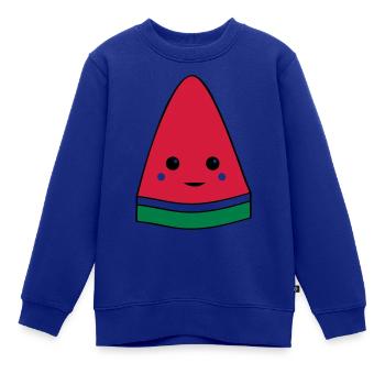 Melone - Kinder Premium Organic Sweatshirt - Royalblau - Vorne - AI Model Kid Female (0cm)