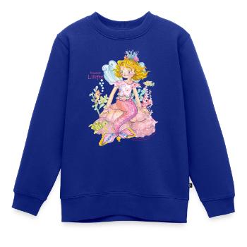 Prinzessin Lillifee Meerjungfrau - Kinder Premium Organic Sweatshirt - Royalblau - Vorne - AI Model Kid Female (0cm)