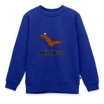 Minisaurus Dino Kinder Mädchen Jungs lustiger Dino - Kinder Premium Organic Sweatshirt - Royalblau - Vorne - AI Model Kid Female (0cm)
