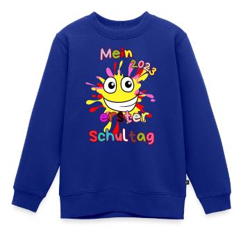 Schulanfang "freaky1" T-Shirt Uni - Kinder Premium Organic Sweatshirt - Royalblau - Vorne - AI Model Kid Female (0cm)