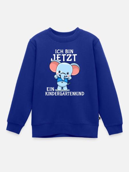 Ich bin jetzt ein Kindergartenkind - Kinder Premium Organic Sweatshirt - Royalblau