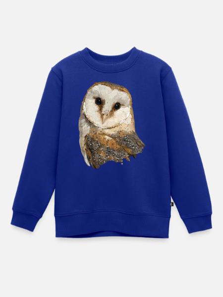 Schleiereule - Kinder Premium Organic Sweatshirt - Royalblau