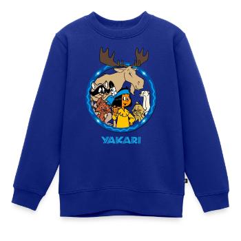 Yakari Gruppe Tiere - Kinder Premium Organic Sweatshirt - Royalblau - Vorne - AI Model Kid Female (0cm)