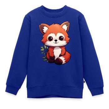 Roter Panda kleiner Panda - Kinder Premium Organic Sweatshirt - Royalblau - Vorne - AI Model Kid Female (0cm)