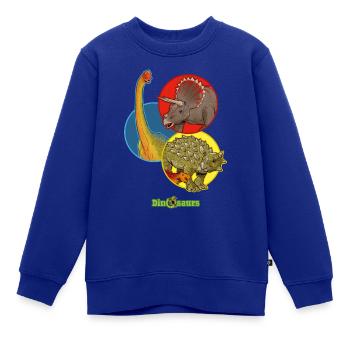 Schleich Dinosaurs Kacheln - Kinder Premium Organic Sweatshirt - Royalblau - Vorne - AI Model Kid Female (0cm)