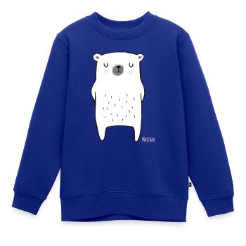 T-Shirt Eisbär - Kinder Premium Organic Sweatshirt - Royalblau - Vorne - AI Model Kid Female (0cm)