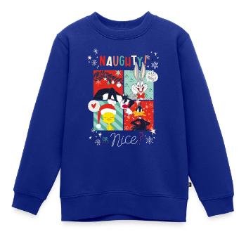 Looney Tunes Böse Oder Lieb Weihnachten - Kinder Premium Organic Sweatshirt - Royalblau - Vorne - AI Model Kid Female (0cm)