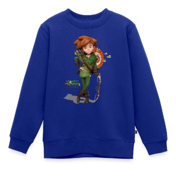 Robin Hood Schlitzohr Von Sherwood Mit Bogen - Kinder Premium Organic Sweatshirt - Royalblau - Vorne - AI Model Kid Female (0cm)