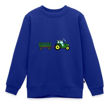 Traktor mit Anhänger - Kinder Premium Organic Sweatshirt - Royalblau - Vorne - AI Model Kid Female (0cm)