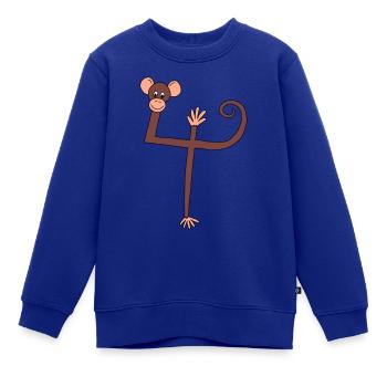 Äffchen 4 - Kinder Premium Organic Sweatshirt - Royalblau - Vorne - AI Model Kid Female (0cm)