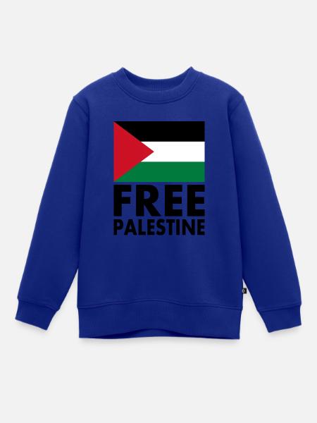 Free palestine - Kinder Premium Organic Sweatshirt - Royalblau