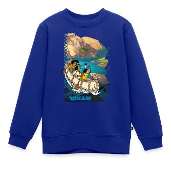 Yakari Bootstour - Kinder Premium Organic Sweatshirt - Royalblau - Vorne - AI Model Kid Female (0cm)
