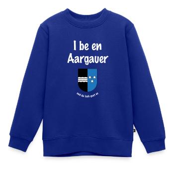 I be en Aargauer - Kinder Premium Organic Sweatshirt - Royalblau - Vorne - AI Model Kid Female (0cm)