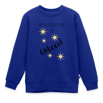 Glitzer - Glitzer ist meine Lieblingsfarbe - Kinder Premium Organic Sweatshirt - Royalblau - Vorne - AI Model Kid Female (0cm)