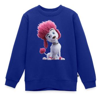 100% Wolf Freddy streckt Zunge raus - Kinder Premium Organic Sweatshirt - Royalblau - Vorne - AI Model Kid Female (0cm)
